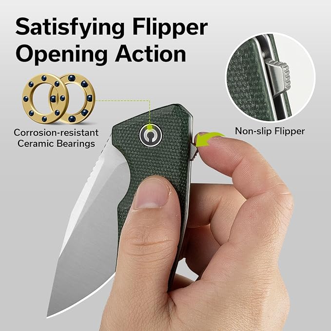CIVIVI Pocket Knife for EDC, Regulatron Folding Knife for Men with Flipper Opener, Liner Lock