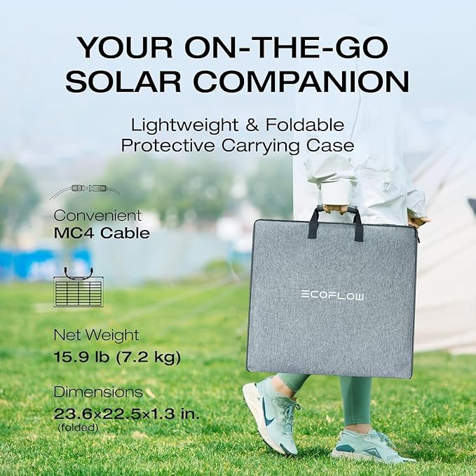 EF ECOFLOW Solar Generator DELTA 2 Max 2048Wh with 220W Solar Panel, LiFePO4 Battery Portable Power
