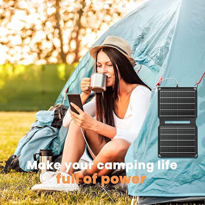 FlexSolar 10W Portable Solar Chargers 5V USB Small Power Emergency ETFE Panels Foldable IP67