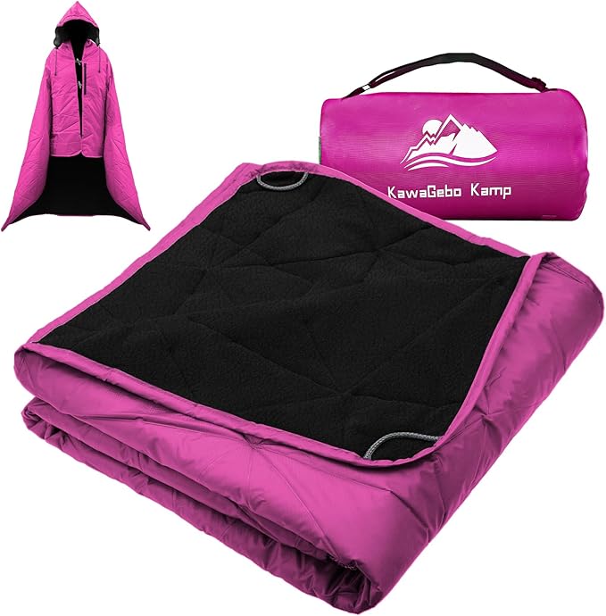 Outdoor Waterproof Blanket, Foldable Fleece Stadium Blanket for Outdoor Sports Event, Camping, Car