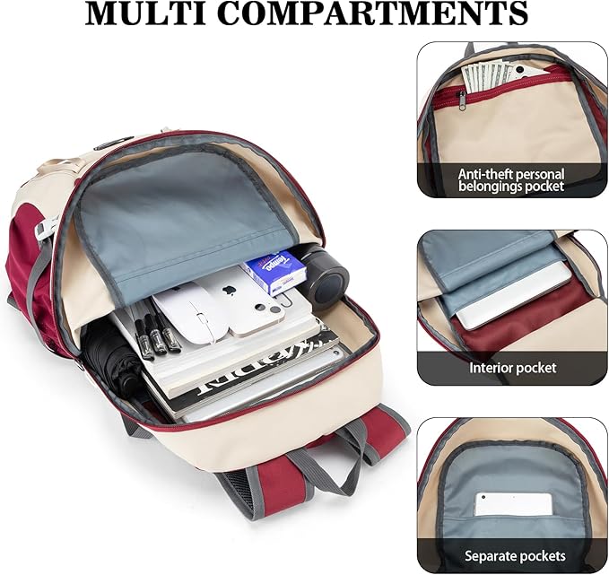 Hiking Backpack,Large 35L Travel Backpacks for Men Women,Water Resistant Ultra Lightweight Foldable