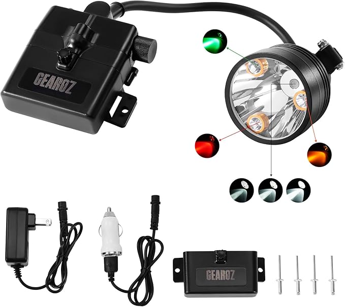 10W Coon Hunting Lights, 45000LUX Hunting Headlamp for Coyotes Hog Predators, Rechargeable &
