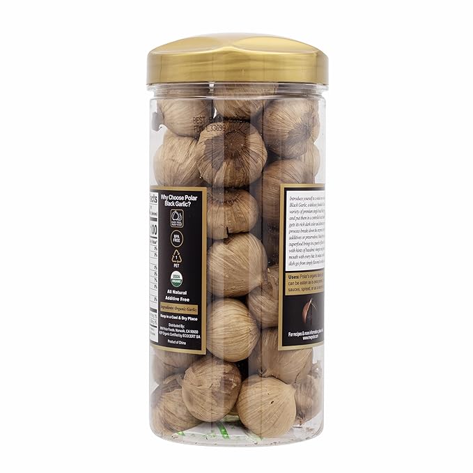 MW Polar USDA Organic Black Garlic 20 oz (Pack of 1), Whole Bulbs, Easy Peel, All Natural, Chemical