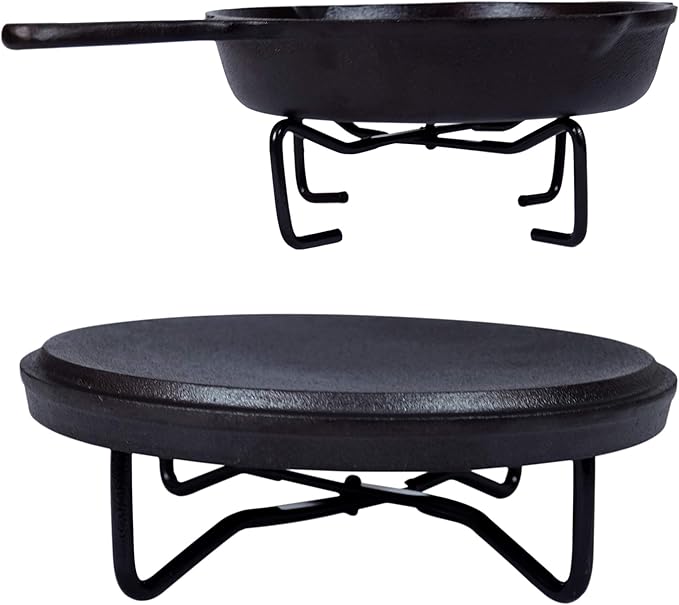 Pre-Seasoned Cast Iron Camp Dutch Oven With Legs, 4.1 qt, including Lid Lifter & Lid Stand