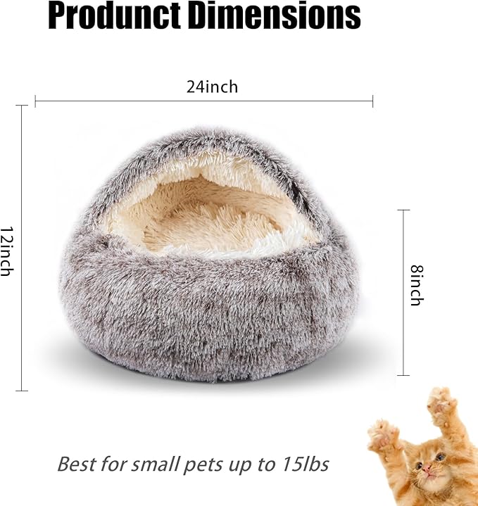 Cat Beds for Indoor Cats,Cat Cave for Puppy and Kitty,Calming Small Dog Bed for Small Dogs with