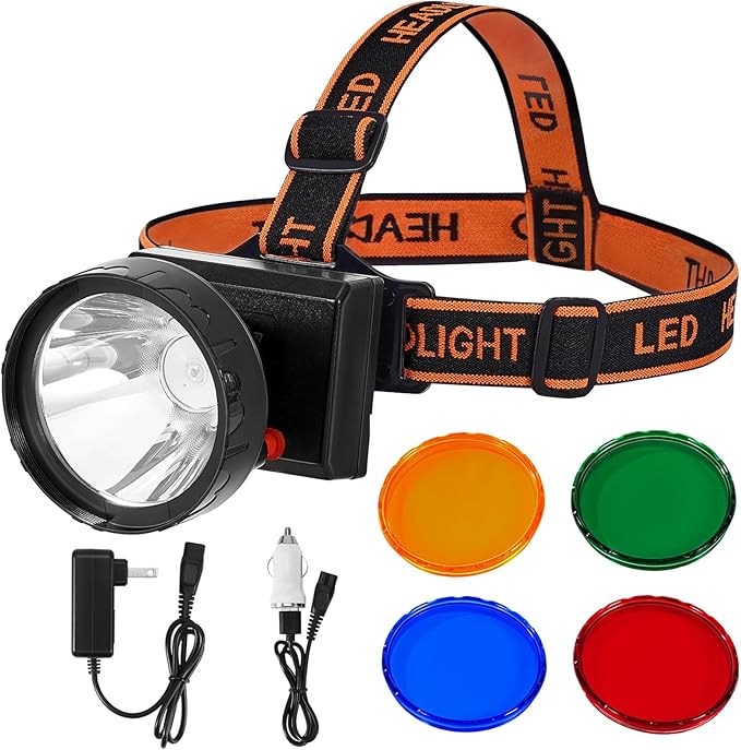 4W Dimmable LED Hunting Lights 25000 LUX(200LM) Hunting Headlamp IPX5 Waterproof Rechargeable