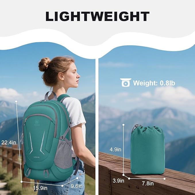 MIYCOO Backpack - Ultra Lightweight Packable Backpack for Travel Camping, 45L Hiking Back Pack