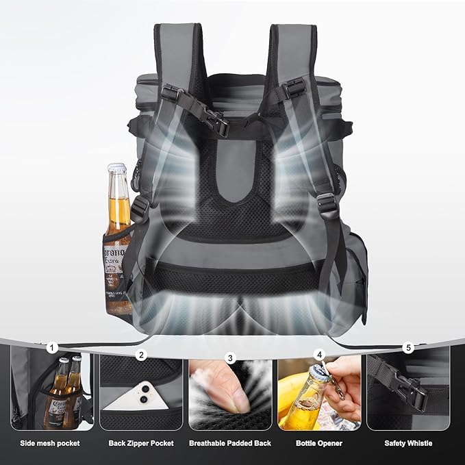 Beach Cooler Backpack for Men 36cans Insulated Backpack Cooler Lunch Bag for Women Camping Hiking