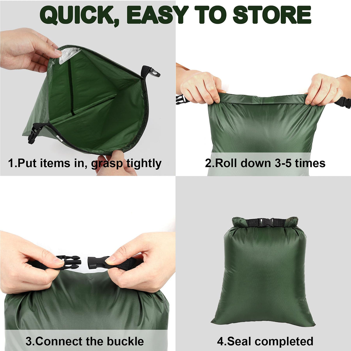 Ucolofun Dry Bags Waterproof Set, 6-Pack Ultralight Waterproof Bags Small Stuff Sack Water Proof