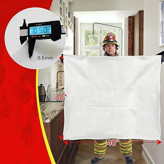 Fire Blankets for Home and Kitchen,8-Pack 40"x40" Emergency Fire Safety Blankets for People House