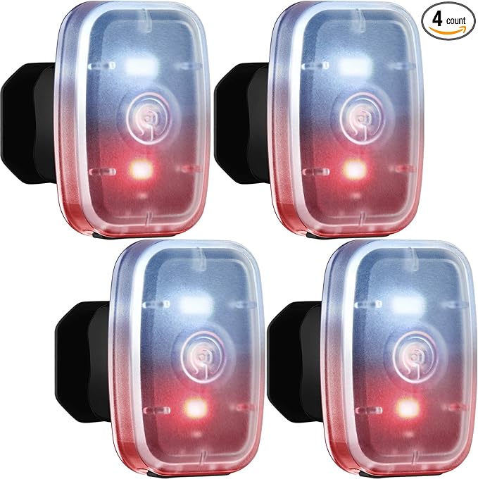 Mudder Running Lights for Runners Rechargeable LED Safety Lamps USB Rechargeable Clip on Strobe