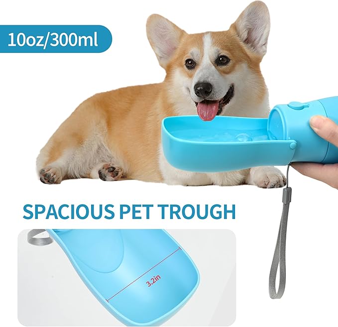 Dog Water Bottle, Travel Puppy Water Bowl, Leak Proof Portable Puppy Water Dispenser, Foldable Dog