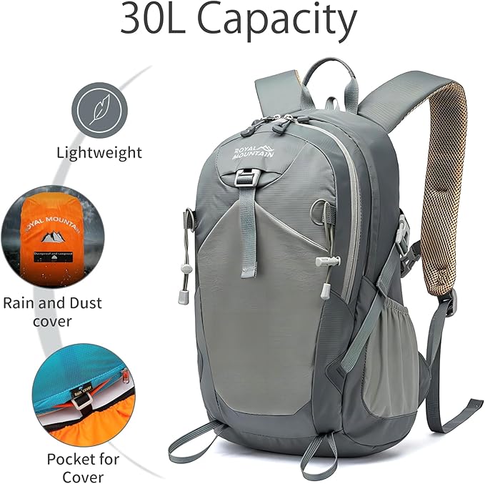 Hiking Backpack 30L Foldable Travel Daypack For Women Men,Camping Daypack Backpacks