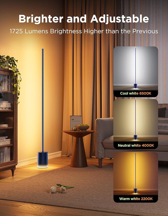 Govee Floor Lamp 2 with Matter, RGBIC, Warm Cool White LED, Alexa Compatible, 1725lm, Music Sync