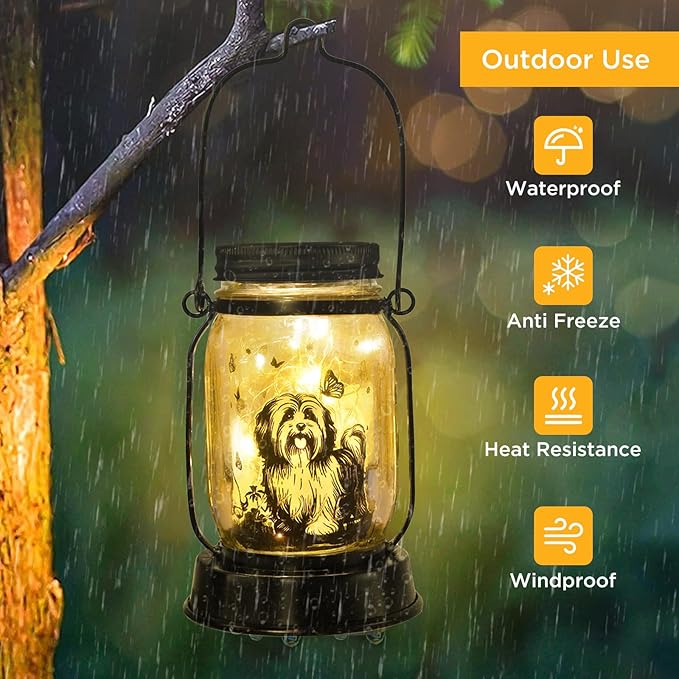 kyoryuger Shih Tzu Gifts for Women/Men Shih Tzu Solar Lanterns Dog Mom Birthday Dog Lovers Lantern