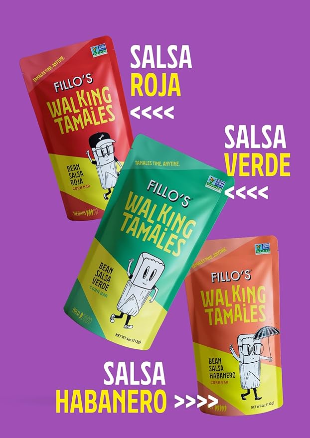 Fillo's Walking Tamales, Savory Variety Pack of 7, Ready-to-Eat Meals, Delicious, Gluten-Free
