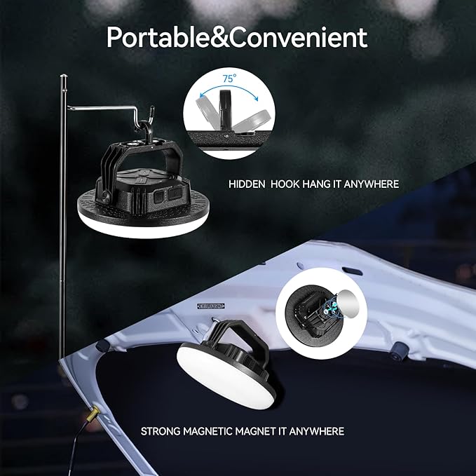 VAVOFO 42W LED Camping Lantern Rechargeable, 180 LED with 3 Lighting Modes, 4000LM, 10,000mAh