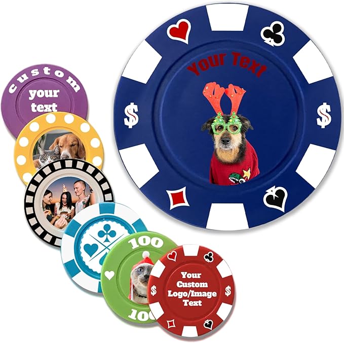 Custom Poker Chips Personalized Plastic Poker Chips with Logo Funny Parties Chips Print Your Photo