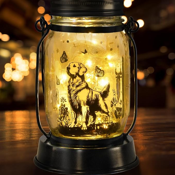 Golden Retriever Gifts for Women/Men Golden Retriever Solar Lanterns Dog Mom Birthday Dog Lovers