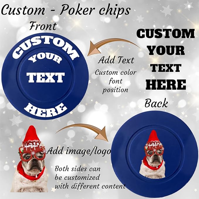 Custom Poker Chips Personalized Plastic Poker Chips with Logo Funny Parties Chips Print Your Photo