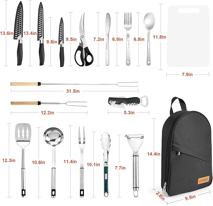 Camping Cookware Storage Bag - Camping Cooking Utensils Set Bag Camping Tool Portable Storage Bag