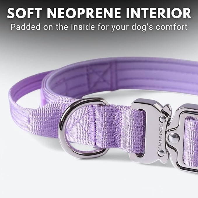 Spark Paws Tactical Dog Collar - Heavy Duty, Premium Quality, Thick and Durable for Large and