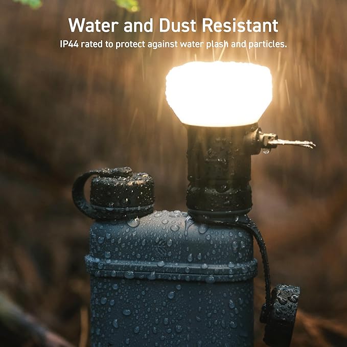 NESTOUT Rugged Outdoor Camping LED Lantern w/ Mini Tripod, Dimmable USB Powered Soft LED Light