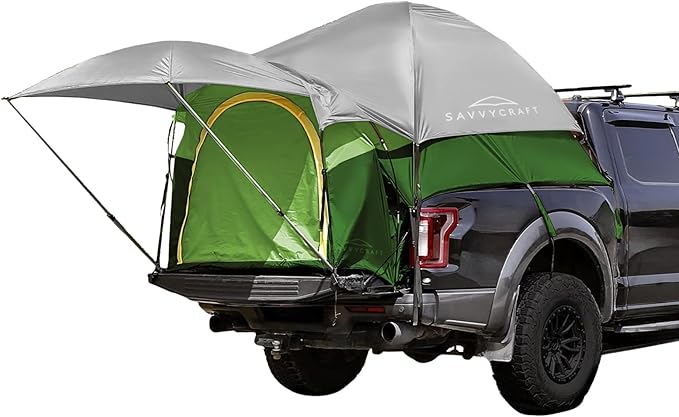 Savvycraft Pickup Truck Tent for Full Size and Mid Size Truck Short Bed and Long Bed, Waterproof