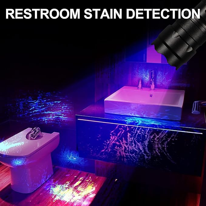 ULTRAFIRE Black Light UV Flashlight, Super Power UV 395-405 nm LED WF-502B Blacklight Flashlights