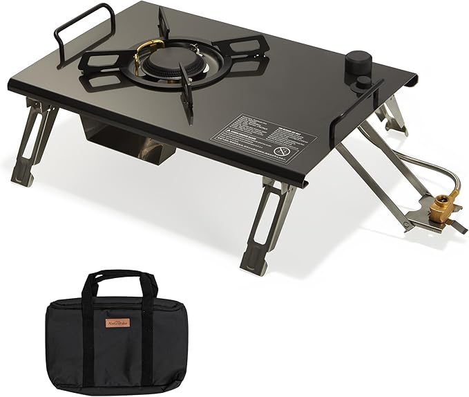 Naturehike Camping Gas Stove for IGT Table, Folding Isobutane Stove with Carry Bag, Portable Camp