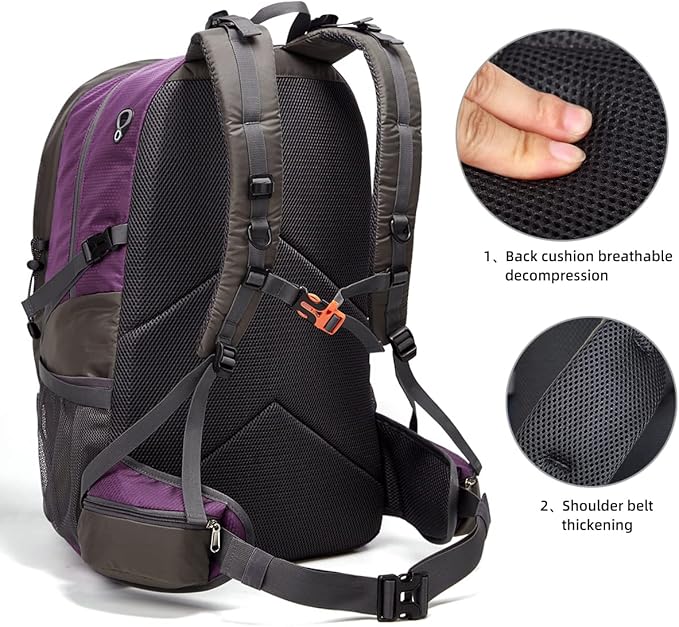SPEEDPARK Hiking Backpack 40L Waterproof Hiking Daypack with Rain Cover, Outdoor Trekking Travel