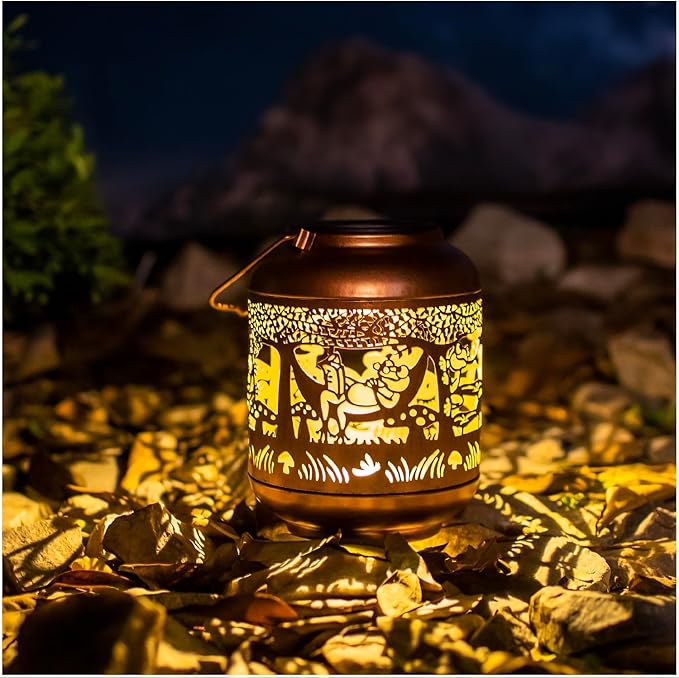 Frog Solar Lanterns Outdoor Waterproof,Hanging Solar Lights Frog Gifts for Women Men Metal LED