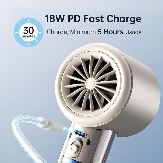 JISULIFE Handheld Fan Pro Series - Extreme Cooling Output: 1-100 Speed Scroll Wheel, Metal Body