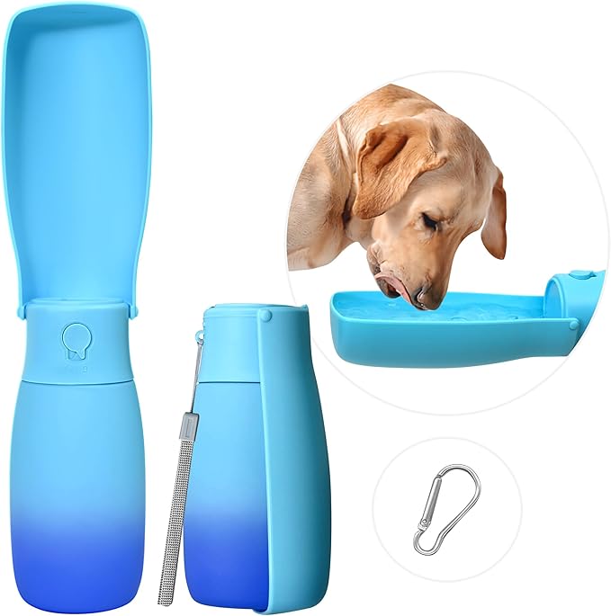 Dog Water Bottle, Travel Puppy Water Bowl, Leak Proof Portable Puppy Water Dispenser, Foldable Dog