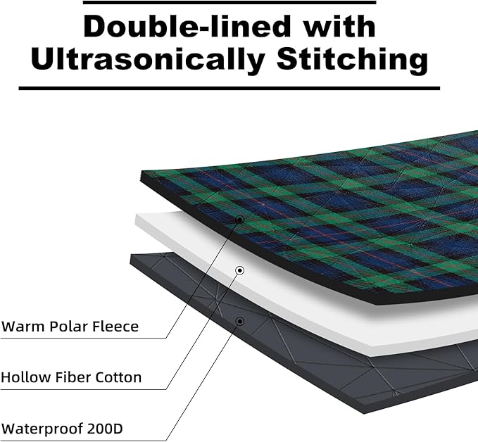 Outdoor Waterproof Blanket, Foldable Fleece Stadium Blanket for Outdoor Sports Event, Camping, Car