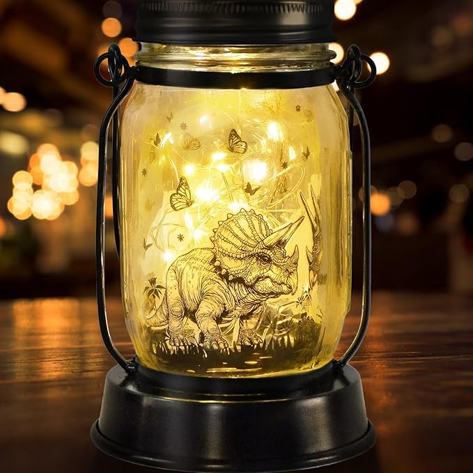 kyoryuger Dinosaur Gifts for Women/Men Triceratops Lovers Solar Lantern Mom Birthday, Mothers Day