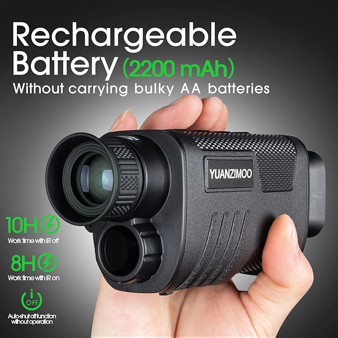 Upgraded Night Vision Monocular Digital Infrared Monocular Telescope for 100% Darkness with 8X Zoom