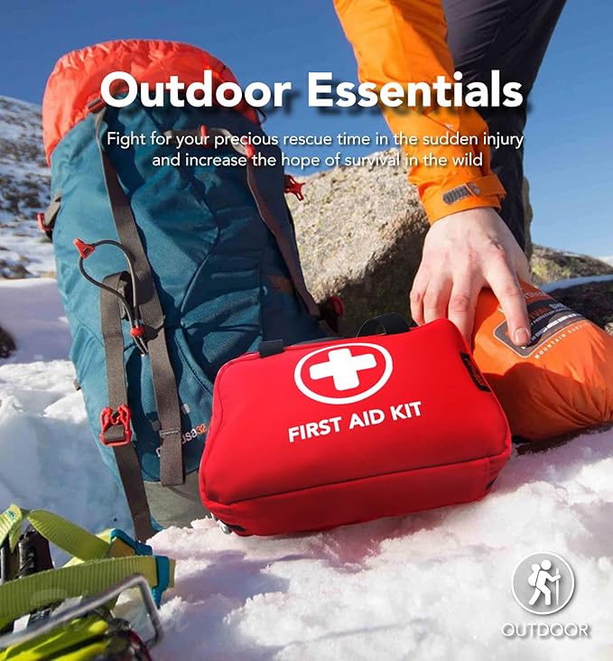 330 Piece First Aid Kit, Premium Waterproof Compact Trauma Medical Kits for Any Emergencies, Ideal