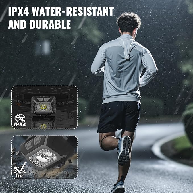 Camping Headlamp 2 Pack LED Battery Powered Dimming Head Lamps with Adjustable Headband IPX4