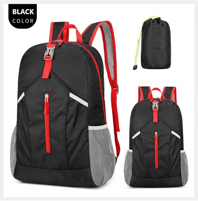 25L Foldable Hiking Backpack Lightweight Packable Basic-Daypack Collapsible Bag Water-Resistant
