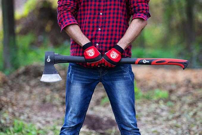 INTERTOOL 36 Inch Chopping Axe | Heavy Duty Wood Cutting & Felling Axe for Firewood | 2.8lb Head