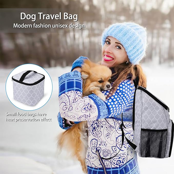 BAGLHER丨Dog Travel Bag, Airline Approved Pet Supplies Backpack, Dog Travel Backpack with 2 Silicone