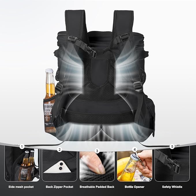 Beach Cooler Backpack for Men 36cans Insulated Backpack Cooler Lunch Bag for Women Camping Hiking