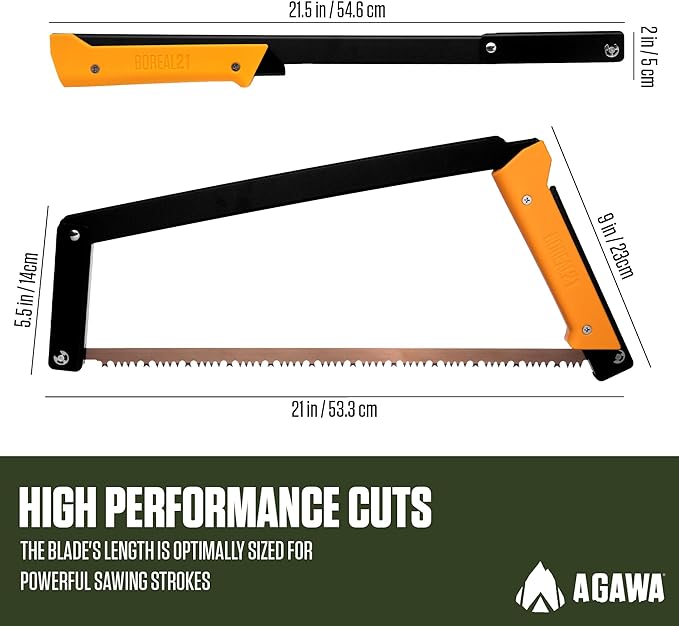 AGAWA - BOREAL21 Tripper Kit - Includes 21" Folding Saw, Nylon Carrying Case, 21" All-Purpose & 21"