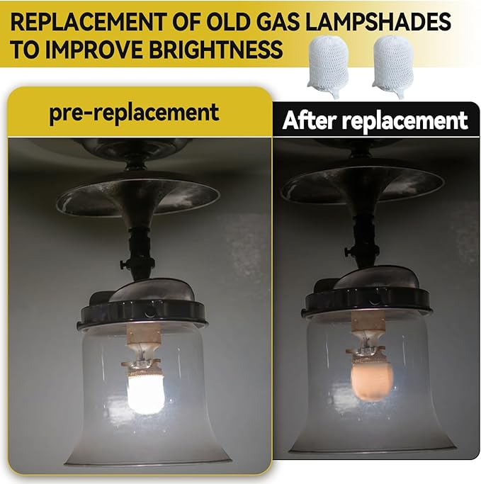 Preformed Gas Light Mantles, Gas Lamp Mantles Gaslight Mantles Preformed Inverted Mantle Gas Light