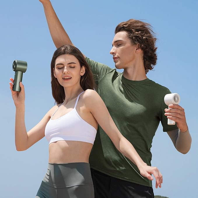 JISULIFE Portable Handheld Fan, Speed(1-100) Adjustable Turbo Mini and 3600mAh Battery Rechargeable