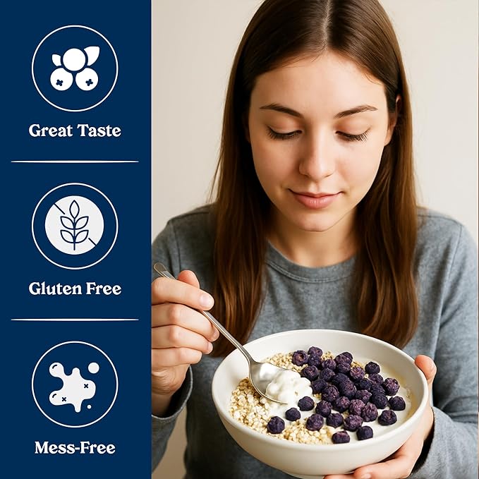 Augason Farms Dried Whole Blueberries Can -Dried Fruit for Baking & Emergency Food Supply