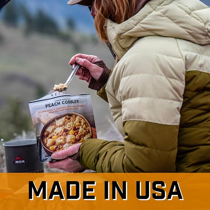Peak Refuel Cobbler | Protein | Calories | 100% Real Ingredients | Premium Freeze Dried Backpacking