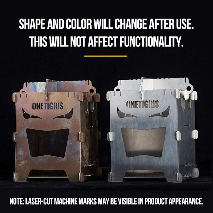 OneTigris Camping Backpacking Stove Portable Foldable Burning Wood Stove for Outdoor Hiking Picnic