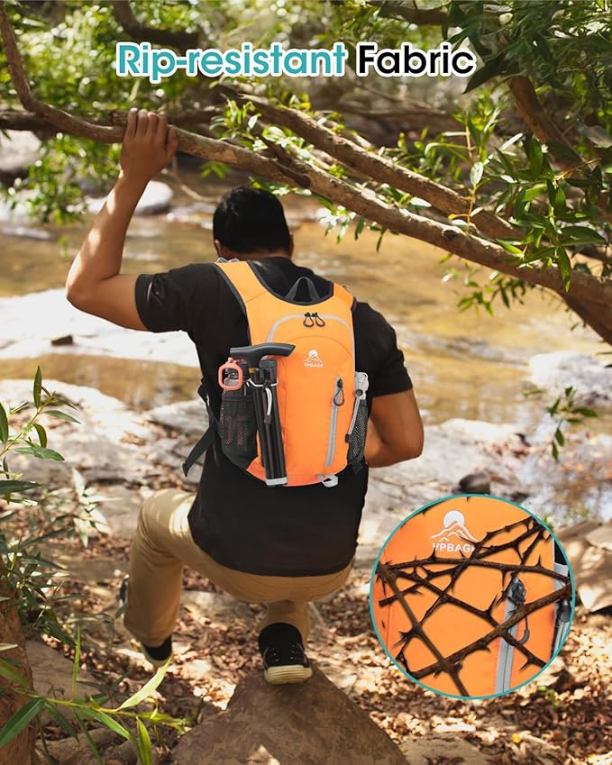 Small Hiking Backpack with Front Phone Holder, Packable Back pack with Chest and Waist Strap